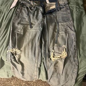 Distressed Denim Shorts